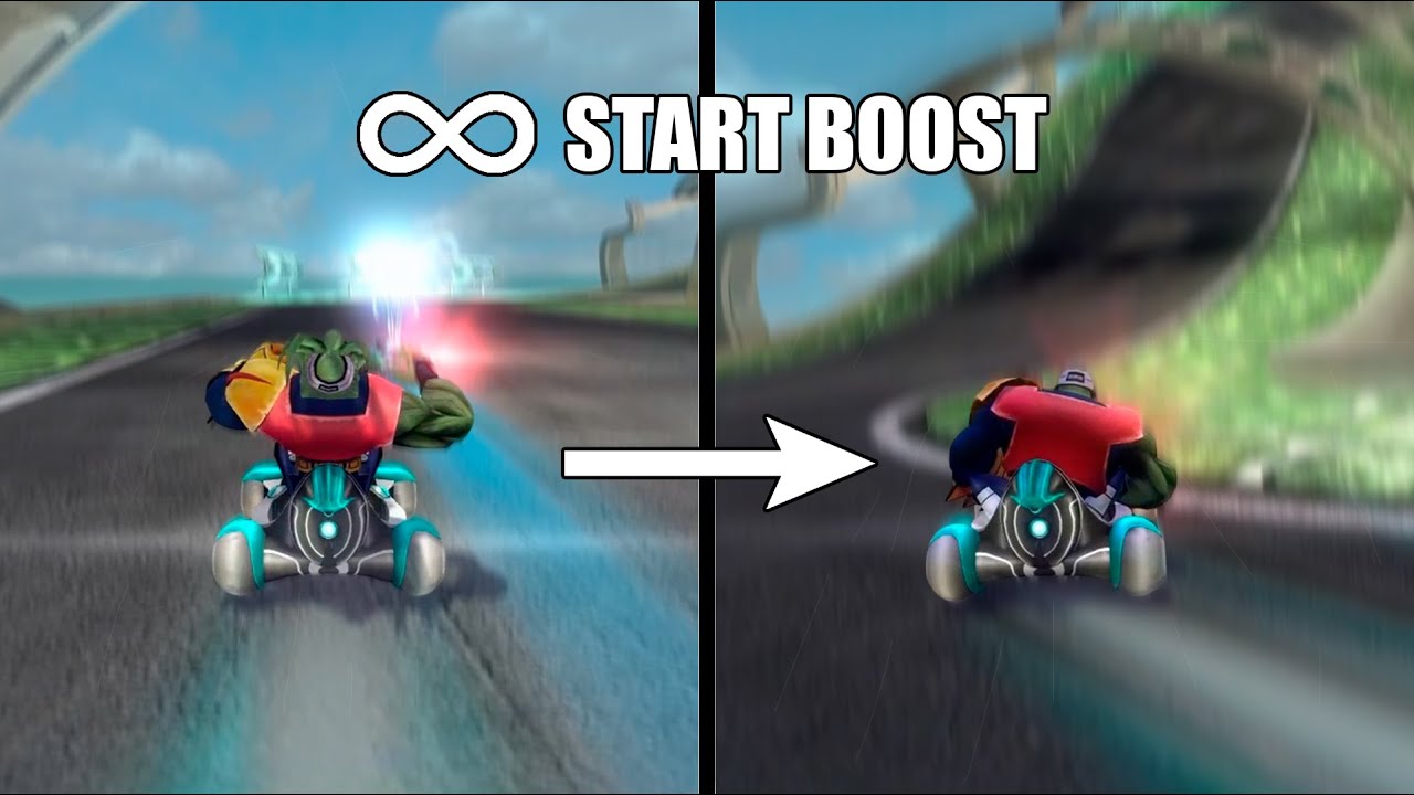 Бесконечное ускорение на старте в Ben 10 Galactic Racing