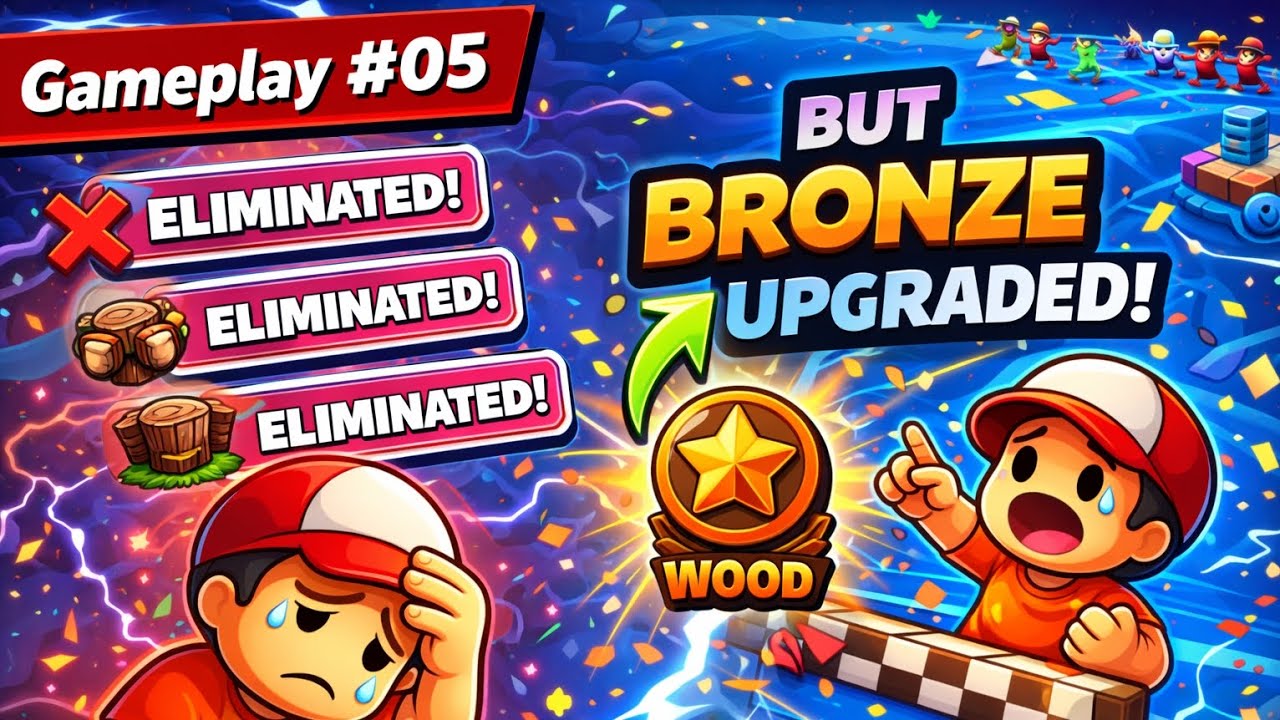 “Gameplay #05 | LOST 4 RANKED MATCHES 😭 But FINALLY Reached BRONZE! | Stumble Guys”