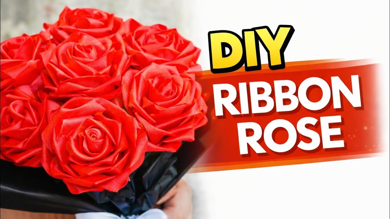 Diy Ribbon roses #trending #viral #youtube #diy #rose #love #velentine_day #craft #ytviral 