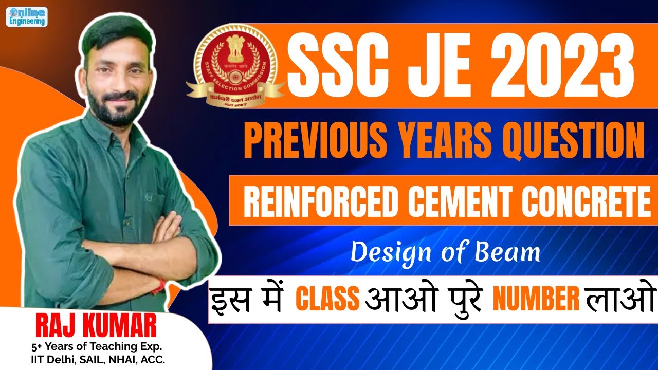 16. Design of Beam  | SSC JE PYQs | RCC | Raj Kumar Sir #sscje2023 #sscpyq