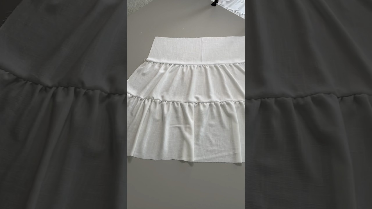 PART 1 - sch&ouml;nster Stufenrock n&auml;hen 🤍 #n&auml;hen #diy #sewing #kleidung #sewingtutorial #rock