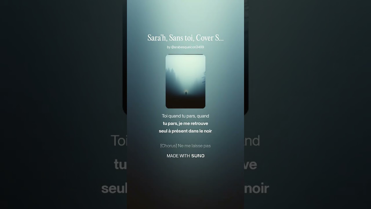 sara.h - Sans toi, (cover IA)
