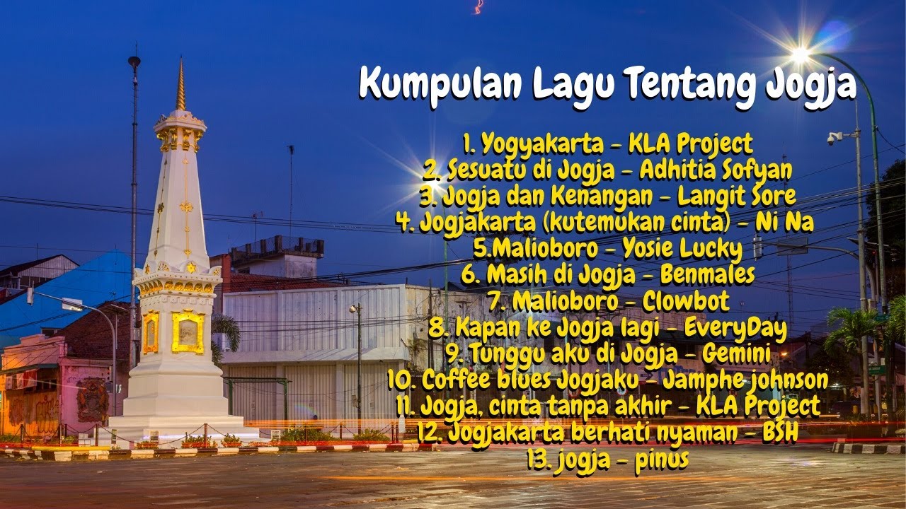 Kumpulan Lagu Tentang Jogja