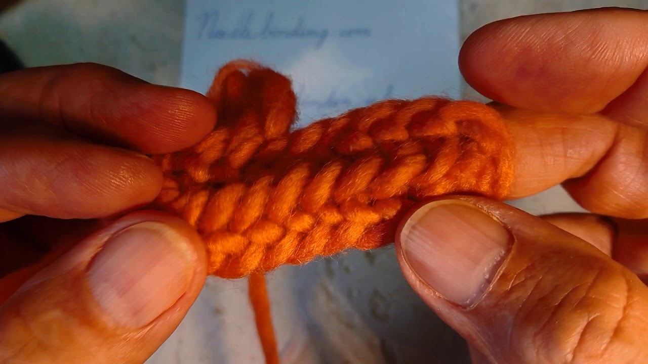 Needlebinding oval start socks/mittens