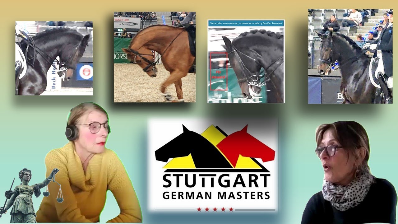 Eindrücke beim Abreiten Dressur bei den German Masters 2024