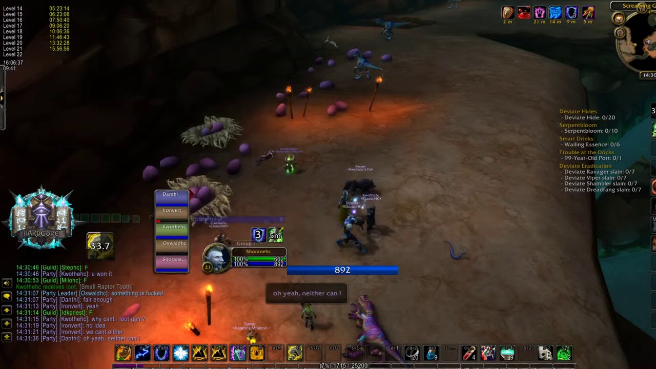 Classic Hardcore Scuffed WC - Raid instead of party
