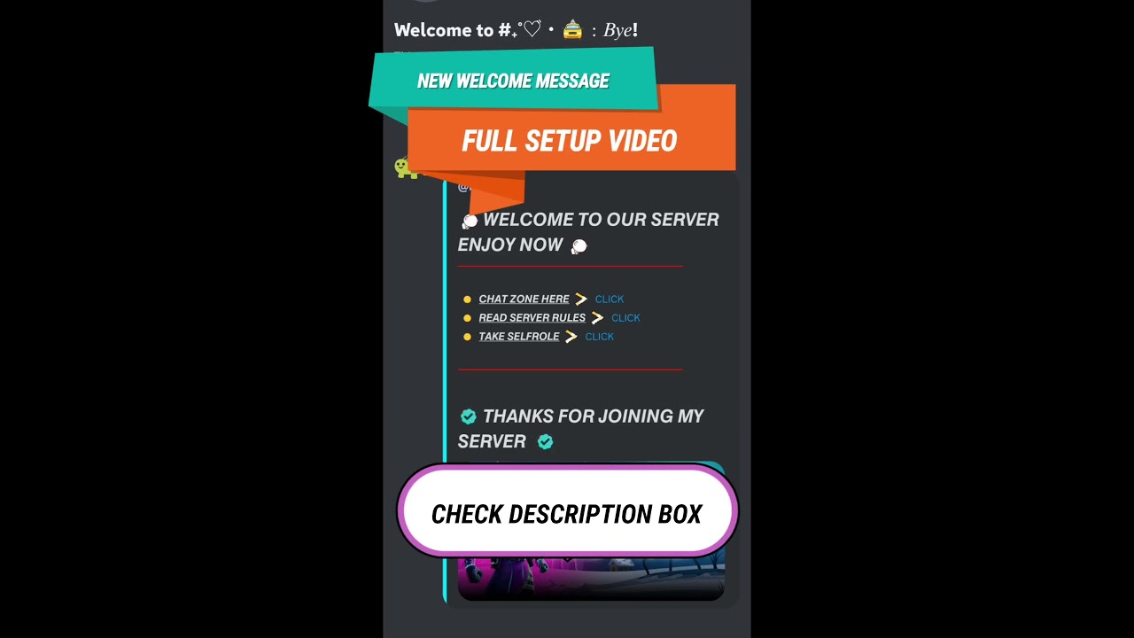 Discord New Welcome Message Setup
