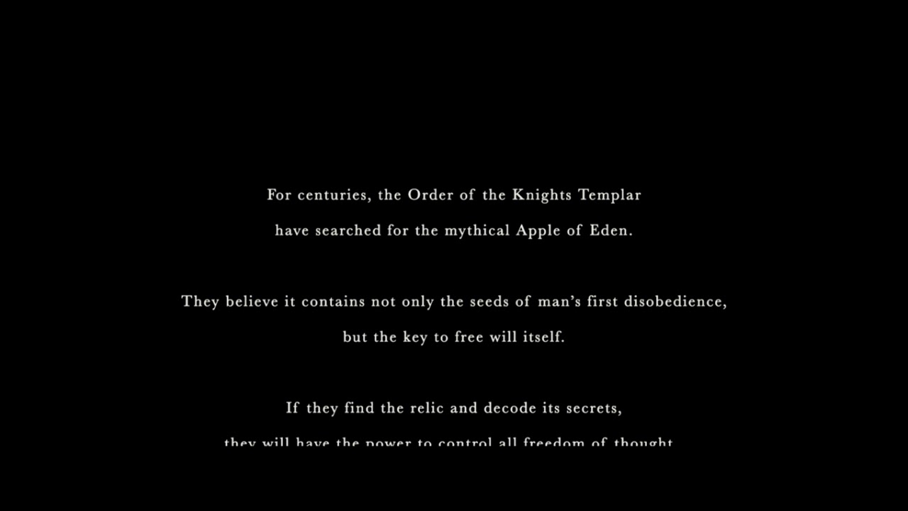[Assassin's Creed movie] Intro Text Crawl | Templars and Assassins