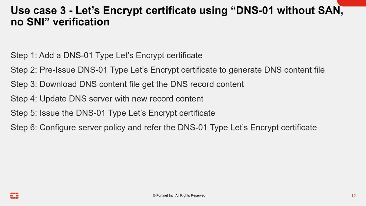 FortiWeb: How to Provision and Deploy Let's Encrypt Certificates