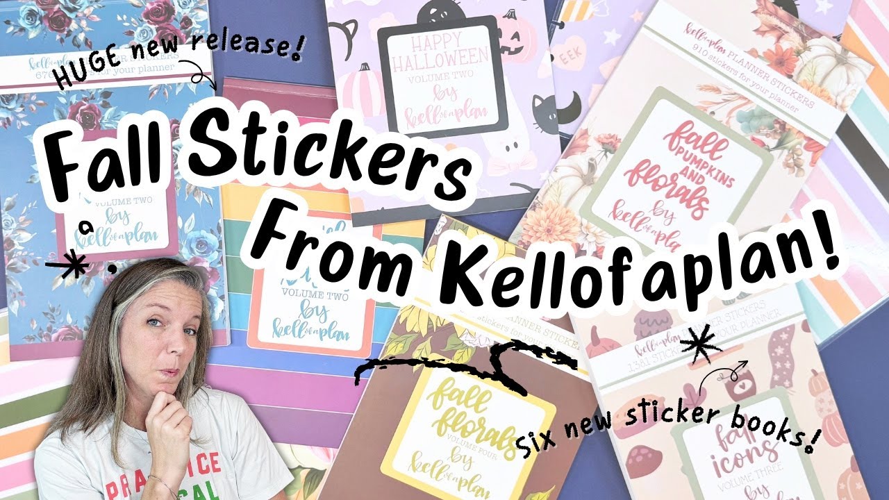 🍂 NEW Kellofaplan Fall Release Unboxing! | 6 Sticker Books + 2 Planner Covers! 🍁