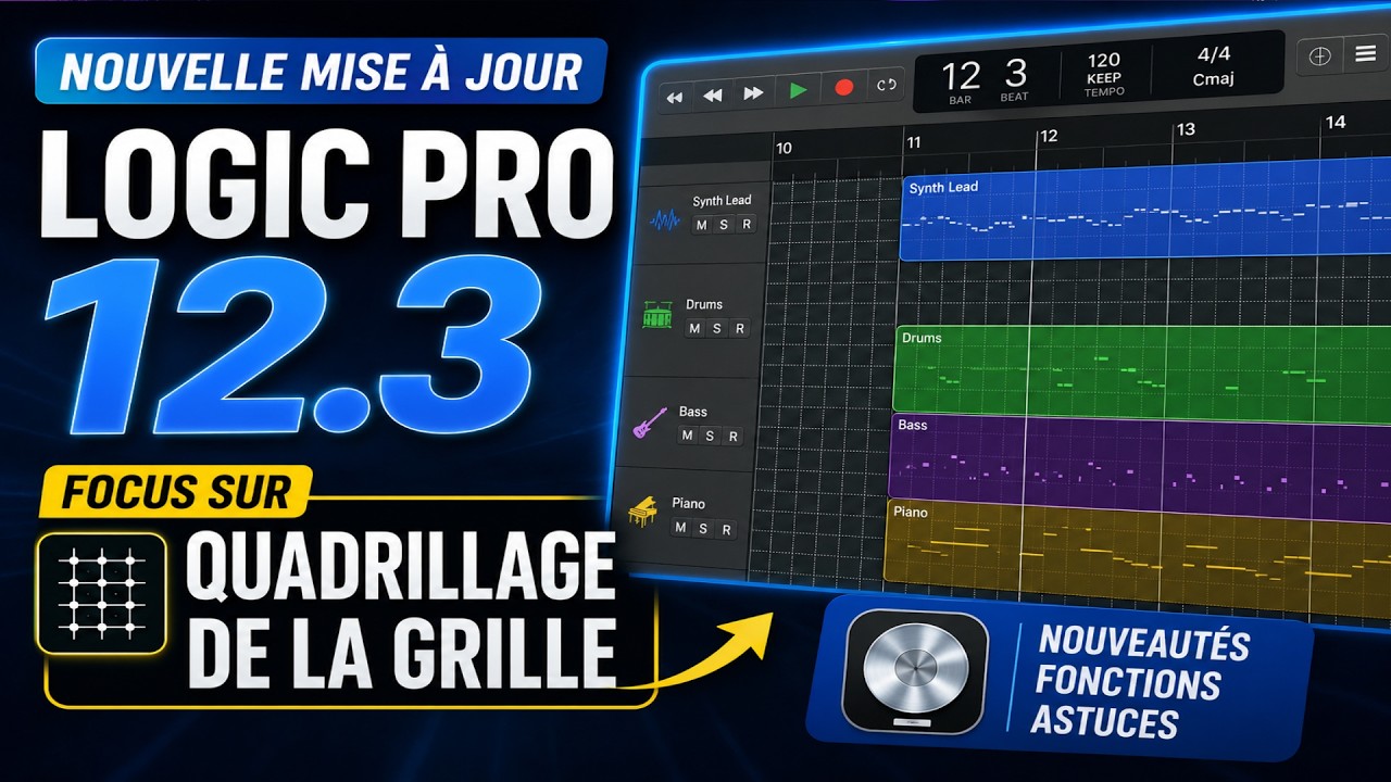 Tutoriel Logic Pro 12.3 (fran&ccedil;ais) : le quadrillage de la grille dans