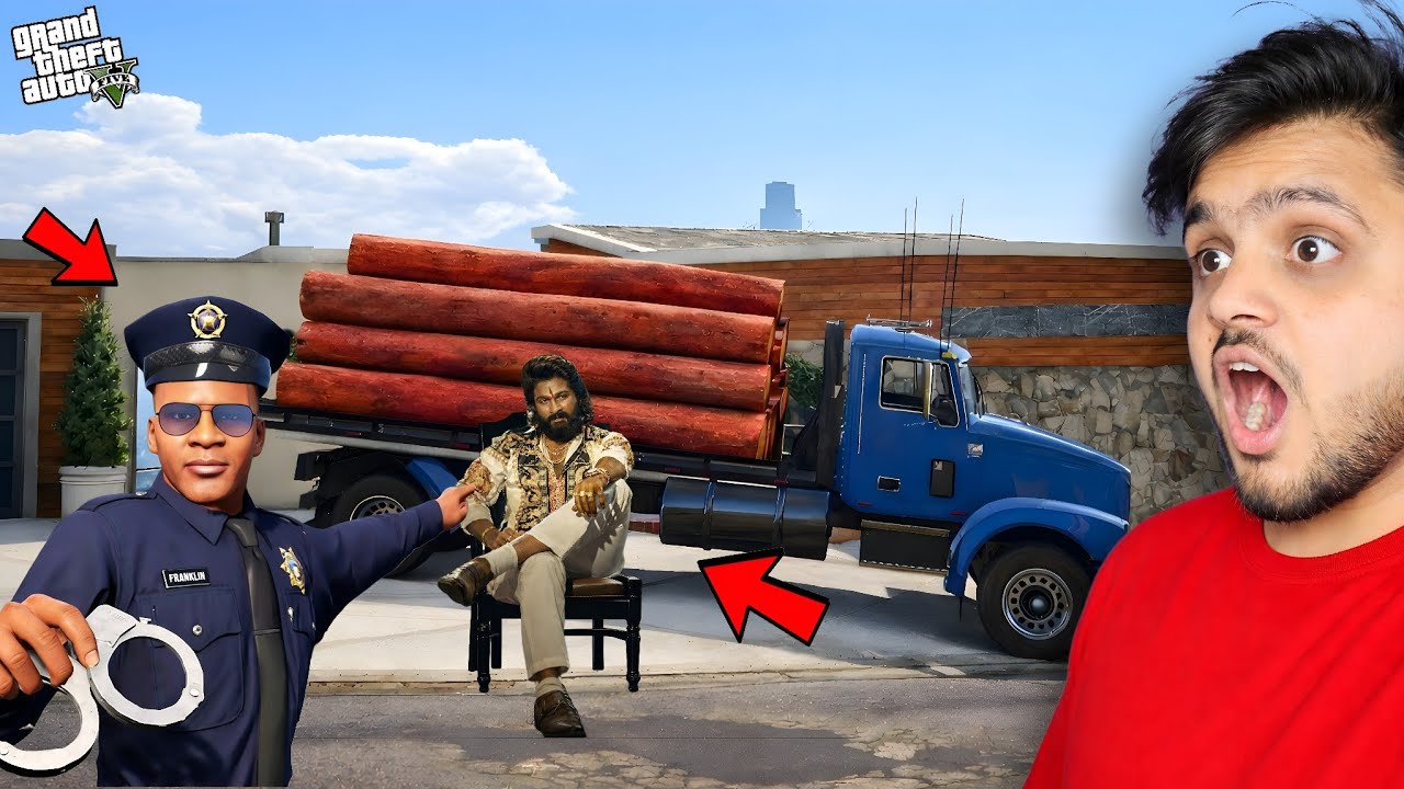 Franklin Became a Cop to Catch Pushpa 😈 | Lal Chandan Mafia | GTA 5