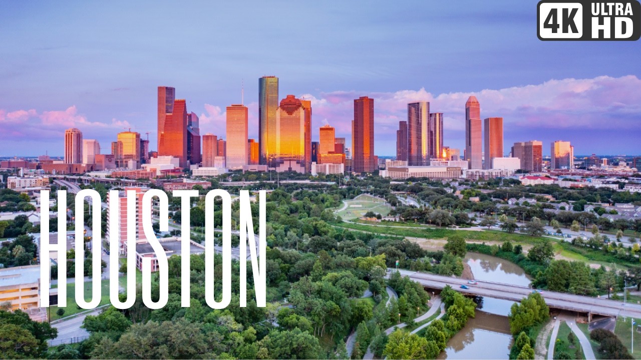 Houston, Texas Walking Tour  🇺🇸 | Busy Street, Passing Cars & City Sounds (4K)