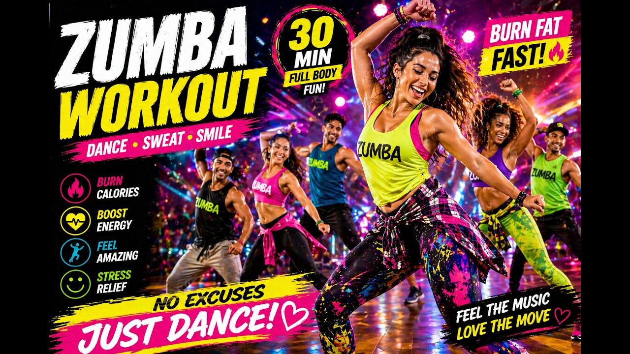 Zumba Workout At Home | Belly Fat Workout Video | Full Body Exersice | Zumba Fitness Unique Beats
