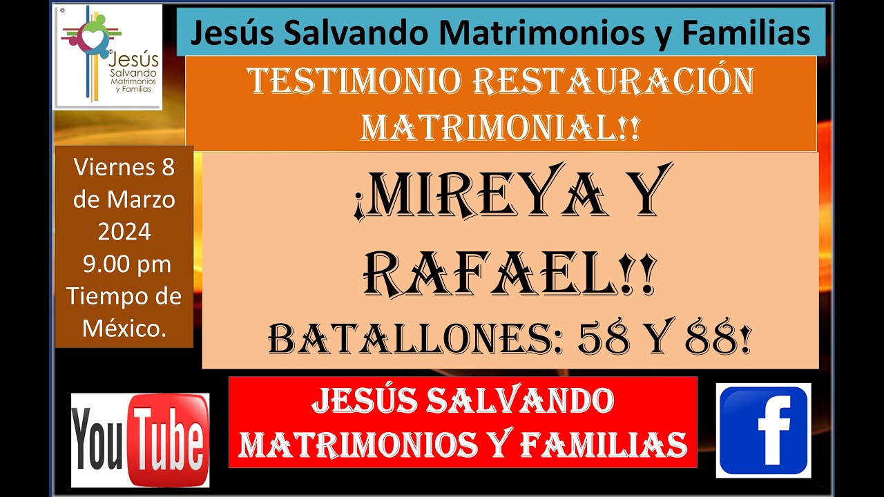 Testimonio De Restauracion Matrimonial Mireya y Rafael, IMPRESIONANTE@jesusalvandomatrimonioyfamilia