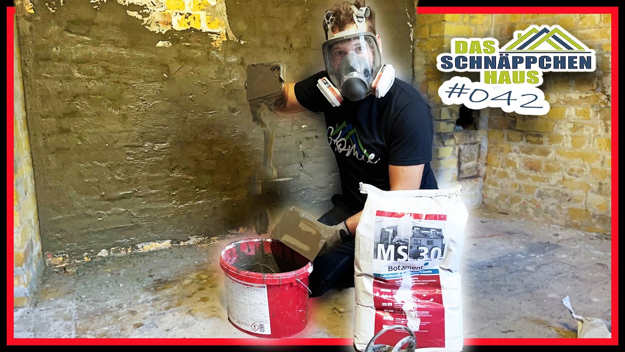 MAUERWERK ABDICHTEN - Sulfatbeständige Dichtschlämme! | SCHNÄPPCHENHAUS #43 | Home Build Solution