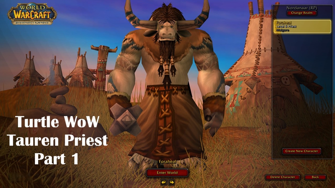 Turtle WoW Tauren Priest Longplay - Part 1 | Classic+ WoW Chill Relaxing Gameplay & Leveling