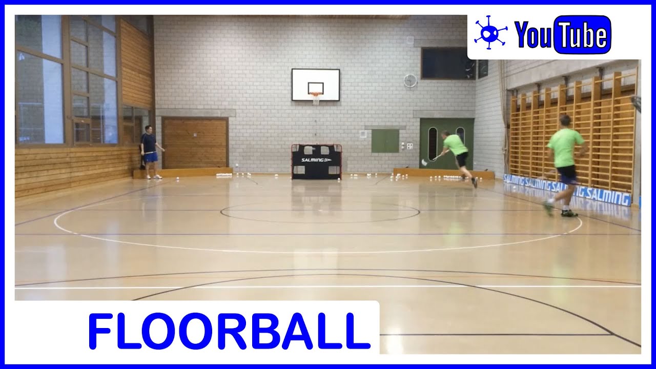 Floorball Drill pass run shot