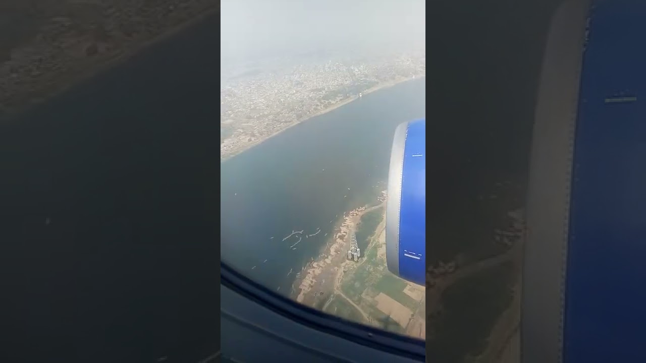 LANDING AT ALLAHABAD AIRPORT#2022 #allahabad #flight #fly #mumbai #airport #indigo #travel