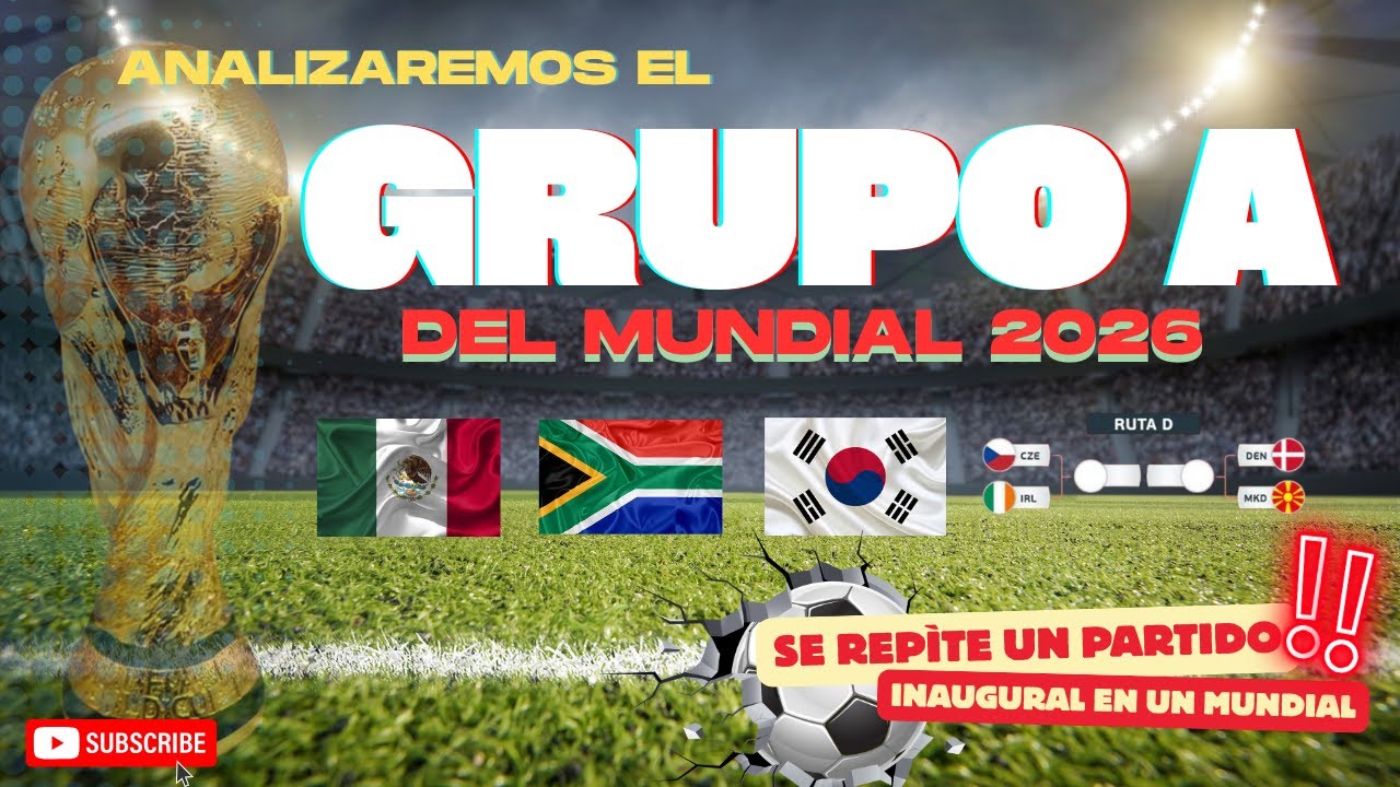¡GRUPO A Mundial 2026, Se repite un partido Inaugural! Conoce las Selecciones que lo integran