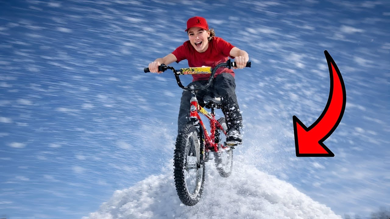 I BUILT A SNOW BIKE RAMP