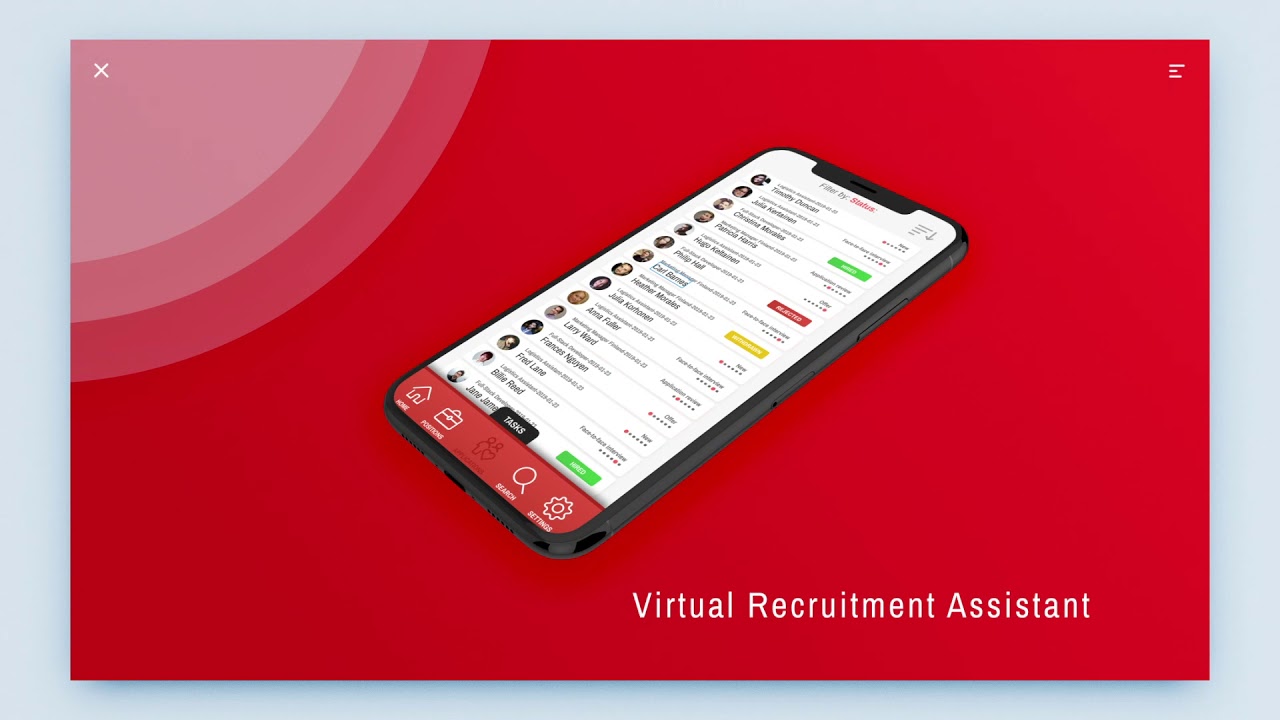 TalentAdore Mobile User Interface (UI) for Recruiters and Hiring Managers