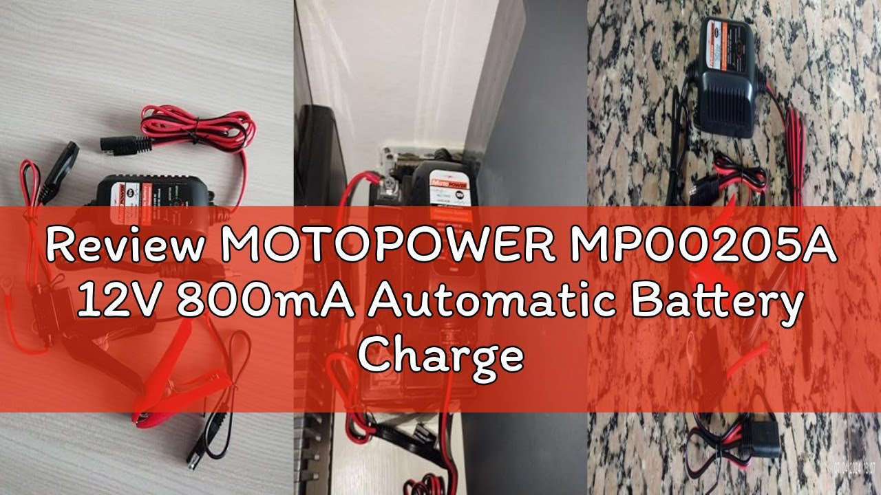 Review MOTOPOWER MP00205A 12V 800mA Automatic Battery Charger, Battery Maintainer, Trickle Charger,