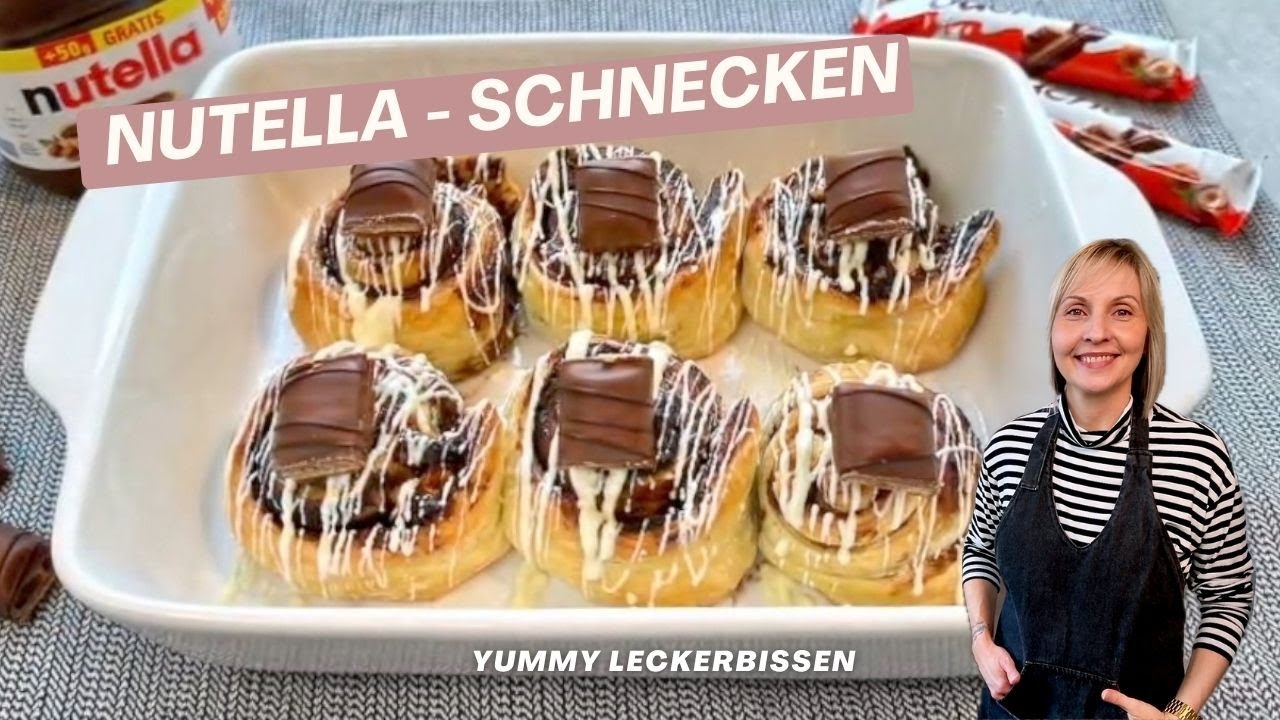 🤩 Nutella® - Schnecken mit Kinder Bueno® 😋