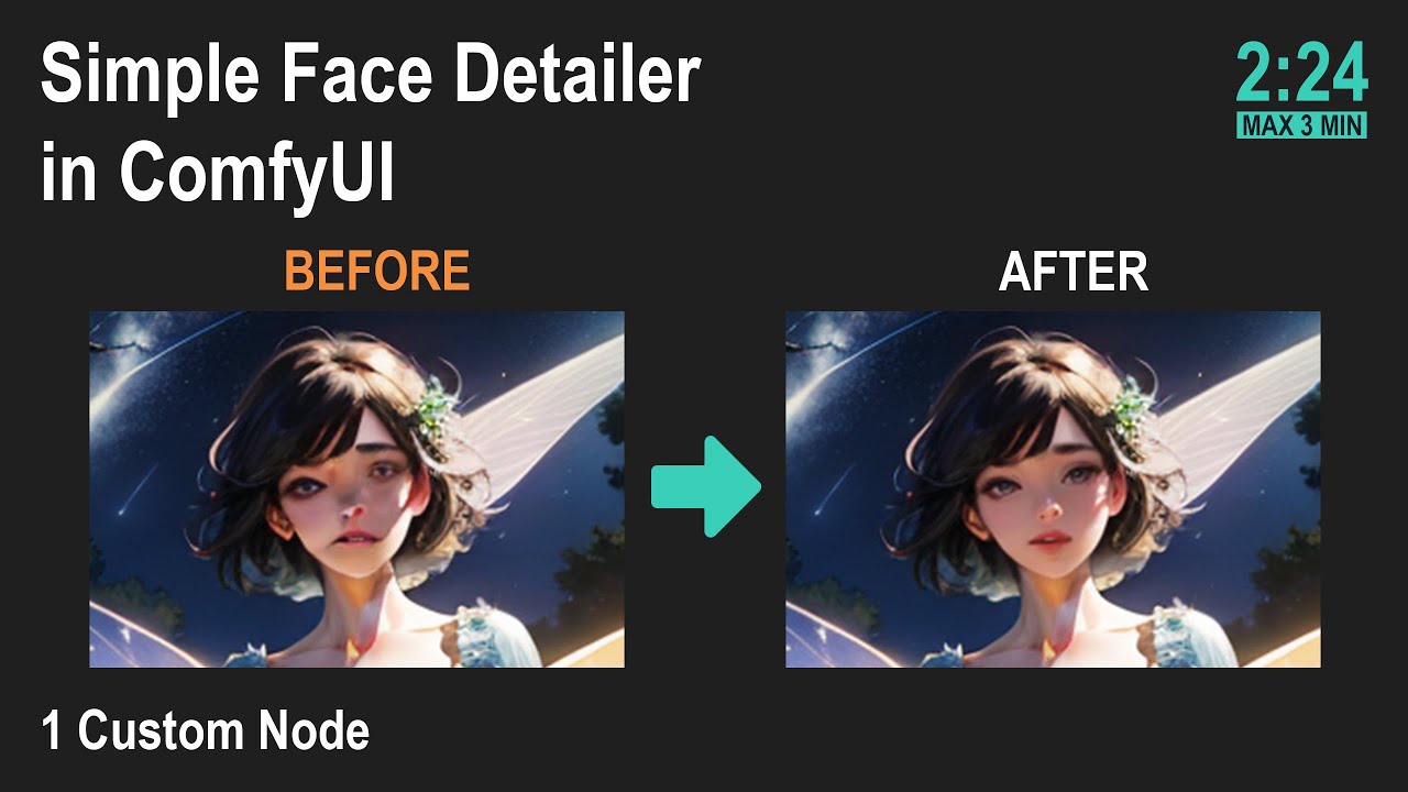 🟢 Simple Face Detailer in ComfyUI (ComfyUI Shortcut)
