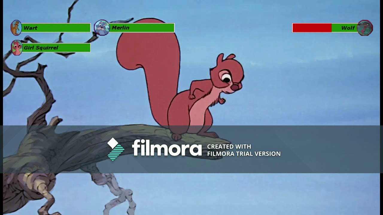 The Sword in the Stone Wolf Attack with healthbars