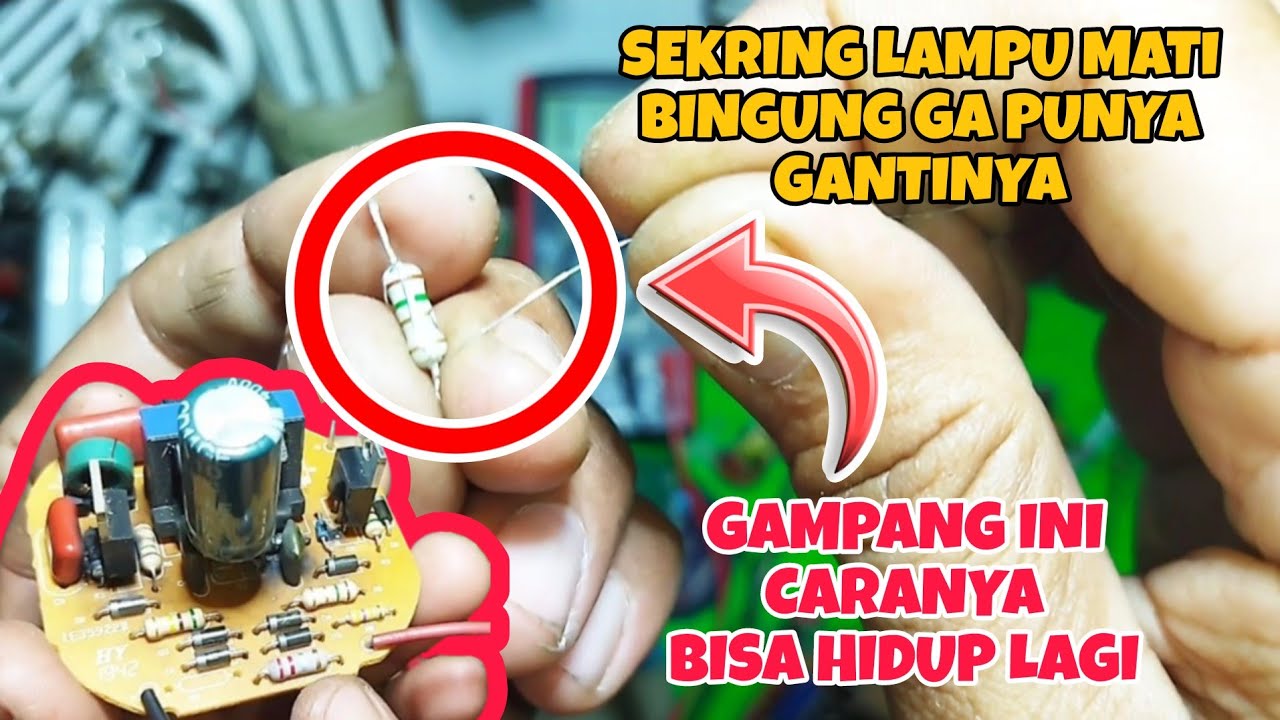 Cara mudah menghidupkan kembali Sekring lampu yg putus terbakar tanpa modal 