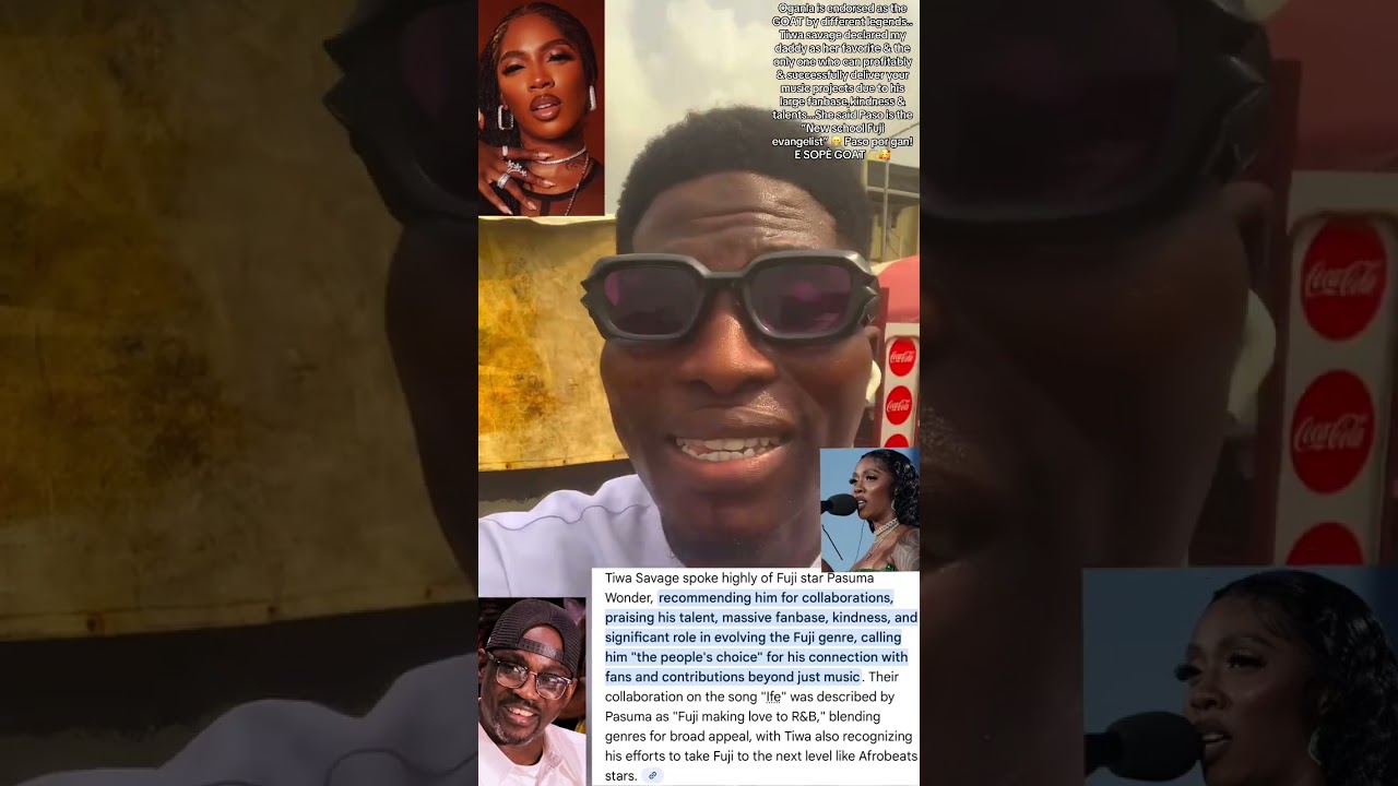 Tiwa Savage endorsed Pasuma as the GOAT!! Praises his talents & kindness..E SOPÈ GOAT 🙌❤️