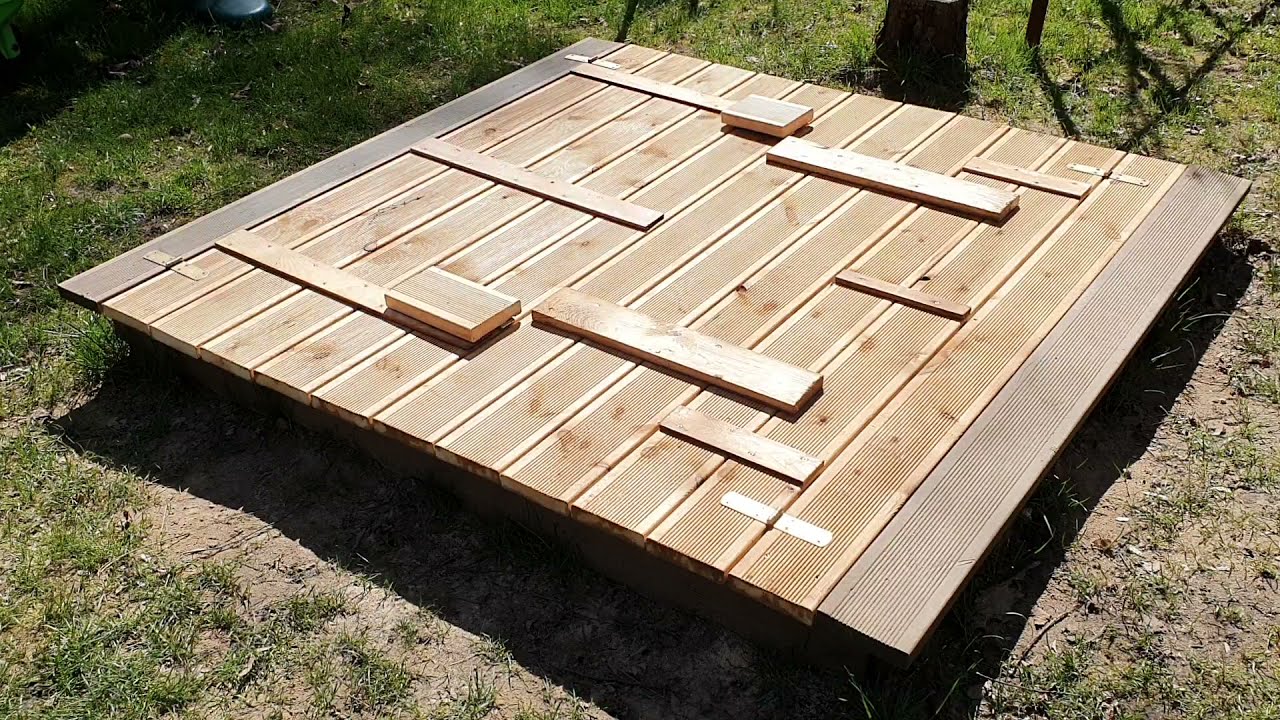 Jak zrobić piaskownicę z ławeczką. Zr&oacute;b to sam DIY 🔨 piaskownica drewniana zamykana