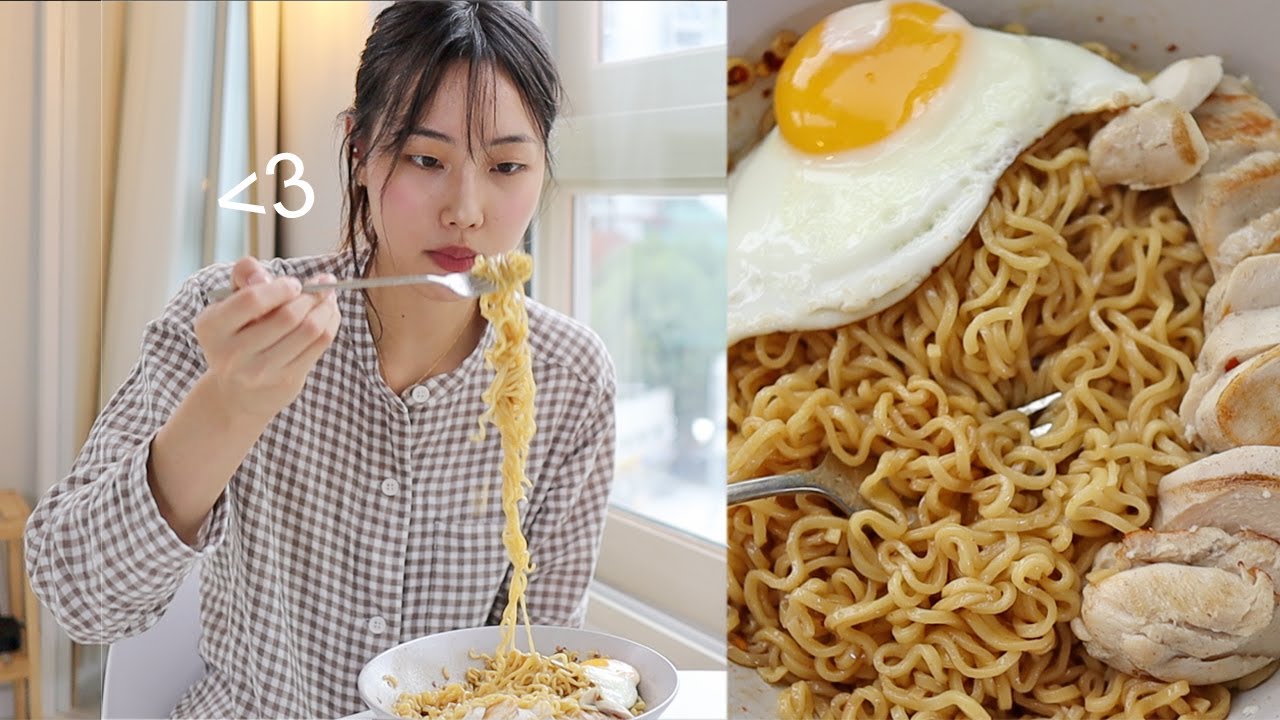 Life in Korea | Pancit Canton Mukbang, Workout Routine, Grocery Shopping