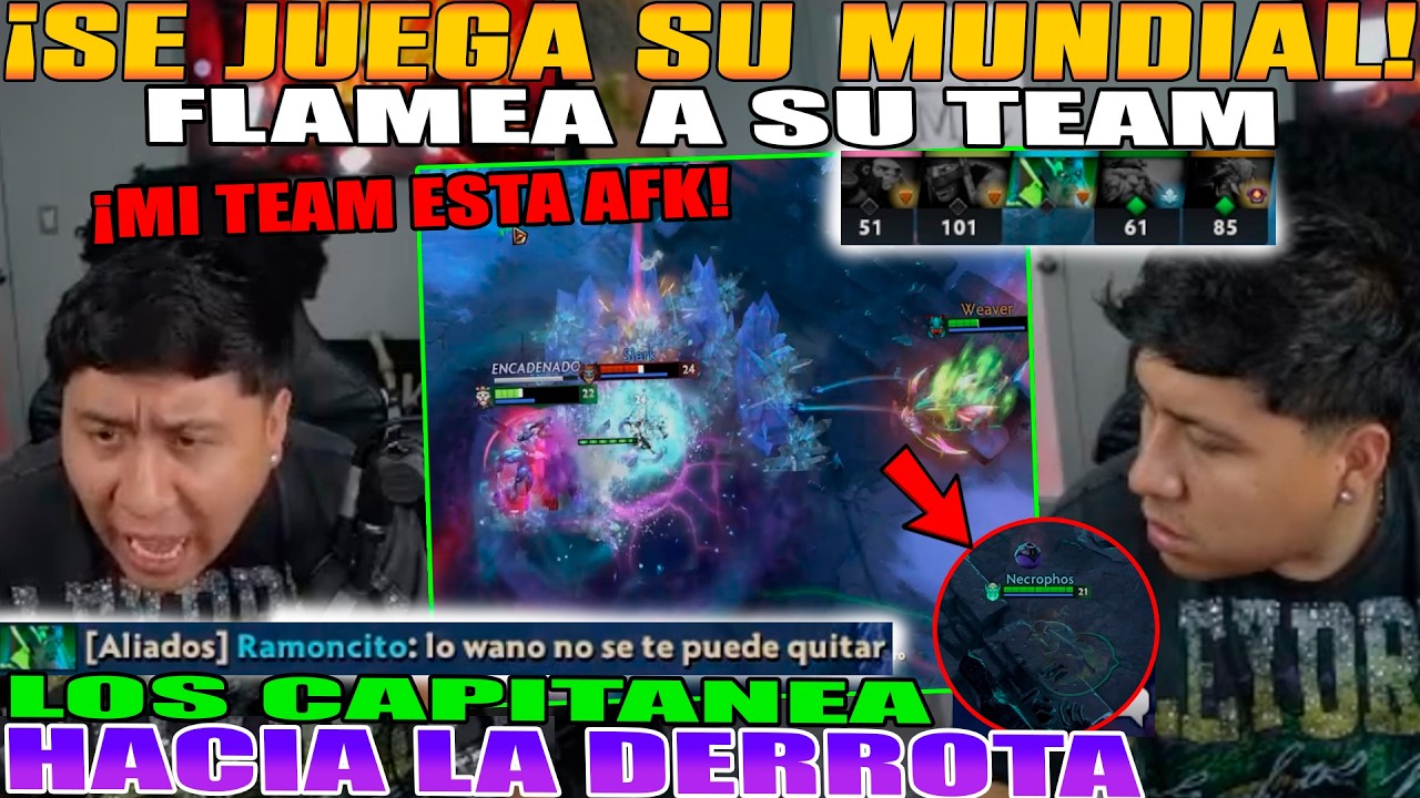SE JUEGA SU MUNDIAL!! MACARIUS FLAMER ACUSA A SU TEAM DE AFK. LOS CAPITANEA HACIA LA DERROTA DOTA 2