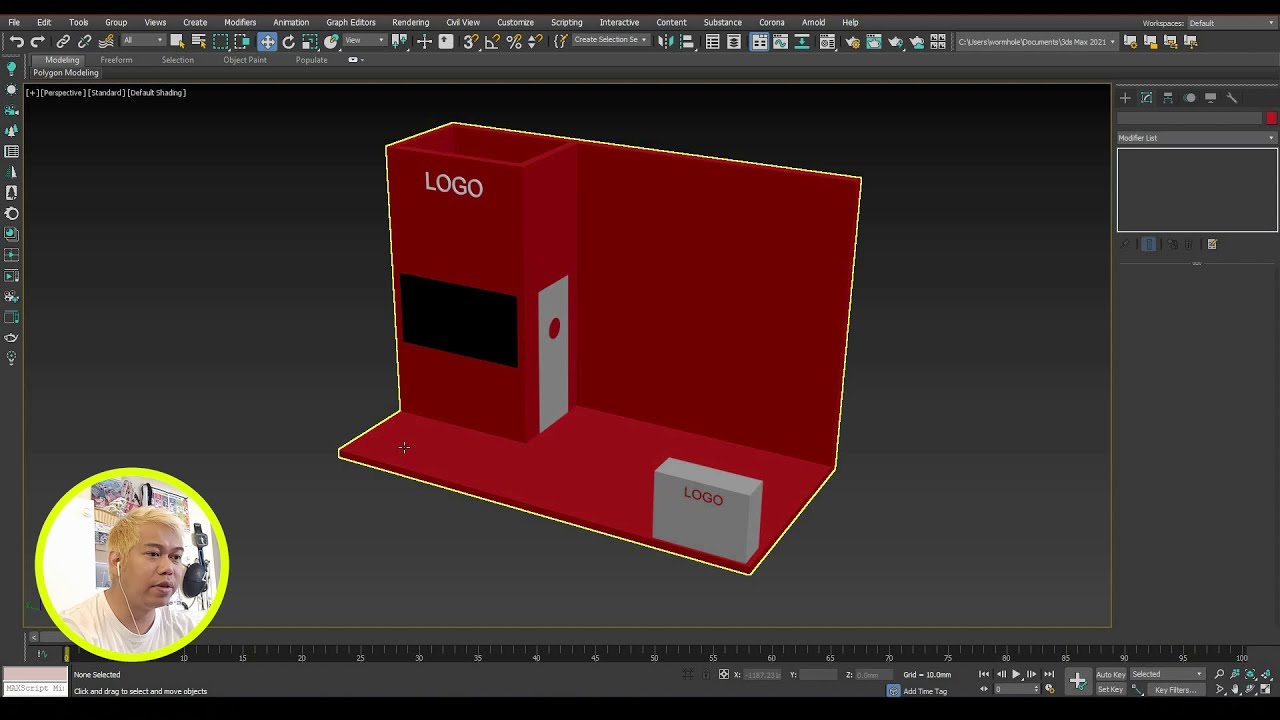 ONE WALL BASIC EXHIBITION STAND MODELING