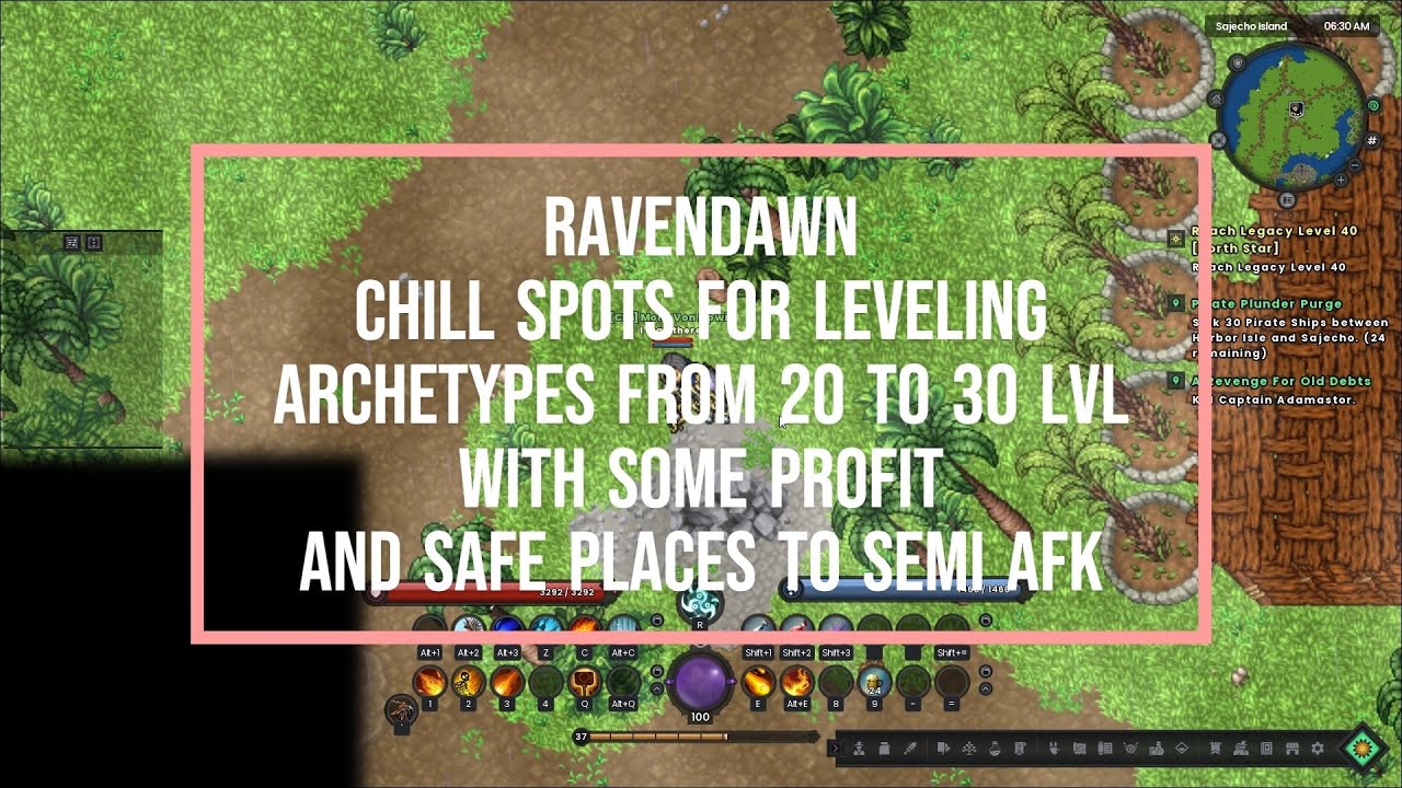 Ravendawn - Chill Spots for Leveling Archetypes from 20 to 30 Level