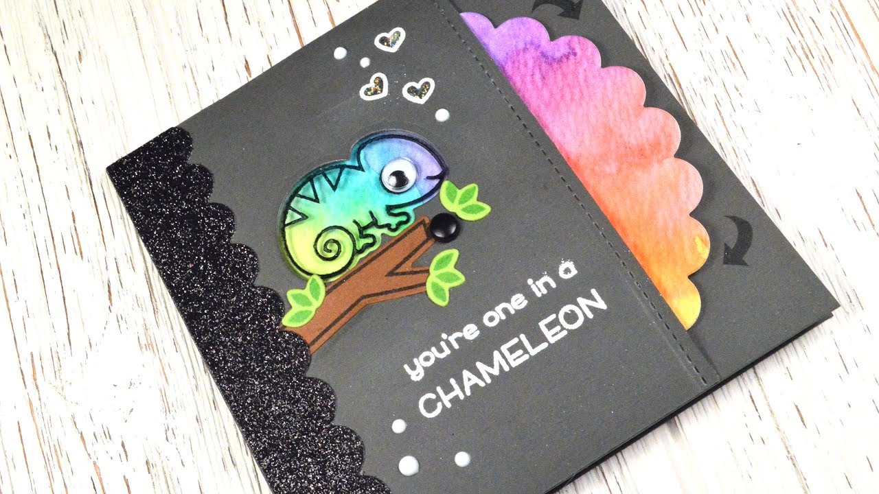 Color Changing Chameleon Spinner Card