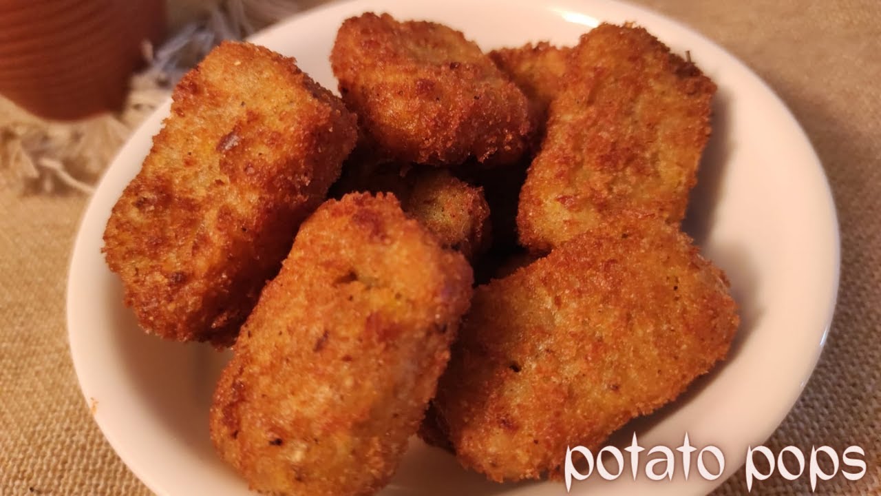 Crispy Poha Potato Pops | Potato Nuggets | Potato Bites Recipe | Potato snacks recipe