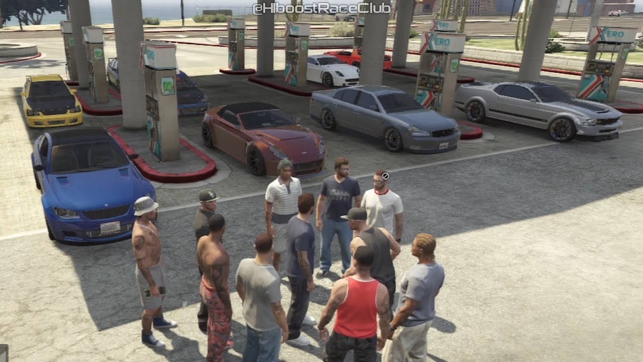 Grand Theft Auto V Online (PS3) | Street Car Meet Pt.8 | House Party, Cruising, Drag Racing