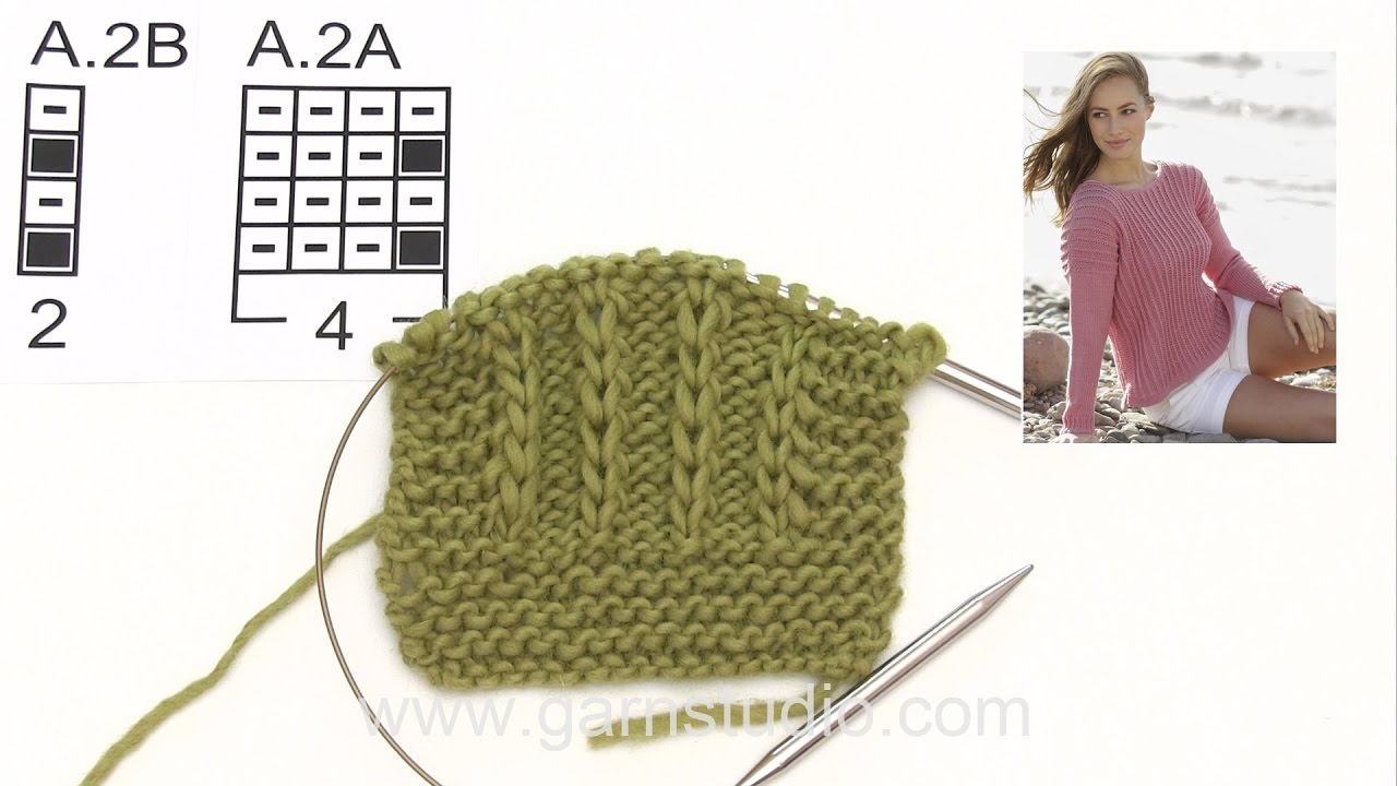 How to knit A.2 for the jumper in DROPS 175-19