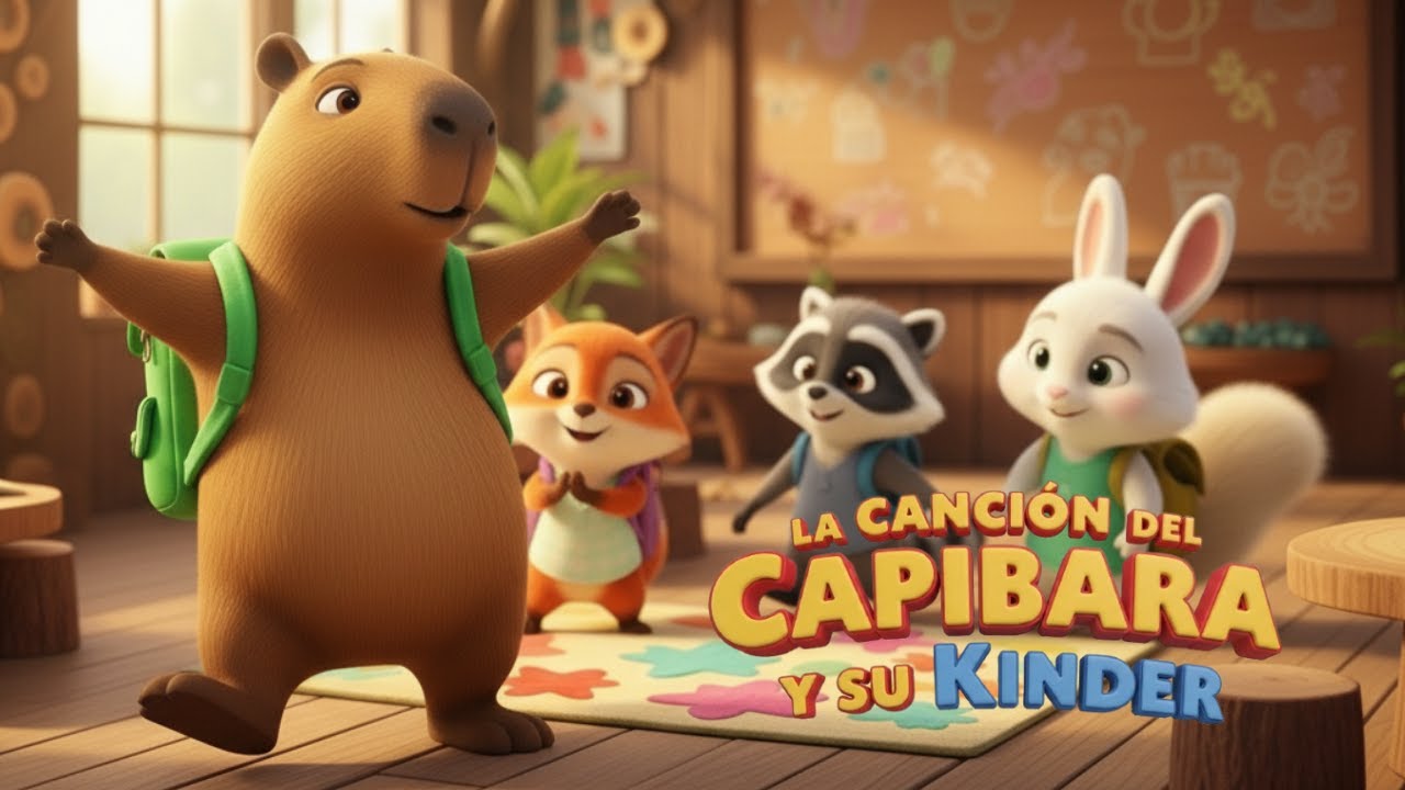 ¡Capibara hace nuevos amigos en la escuela! 🎶🎶✨