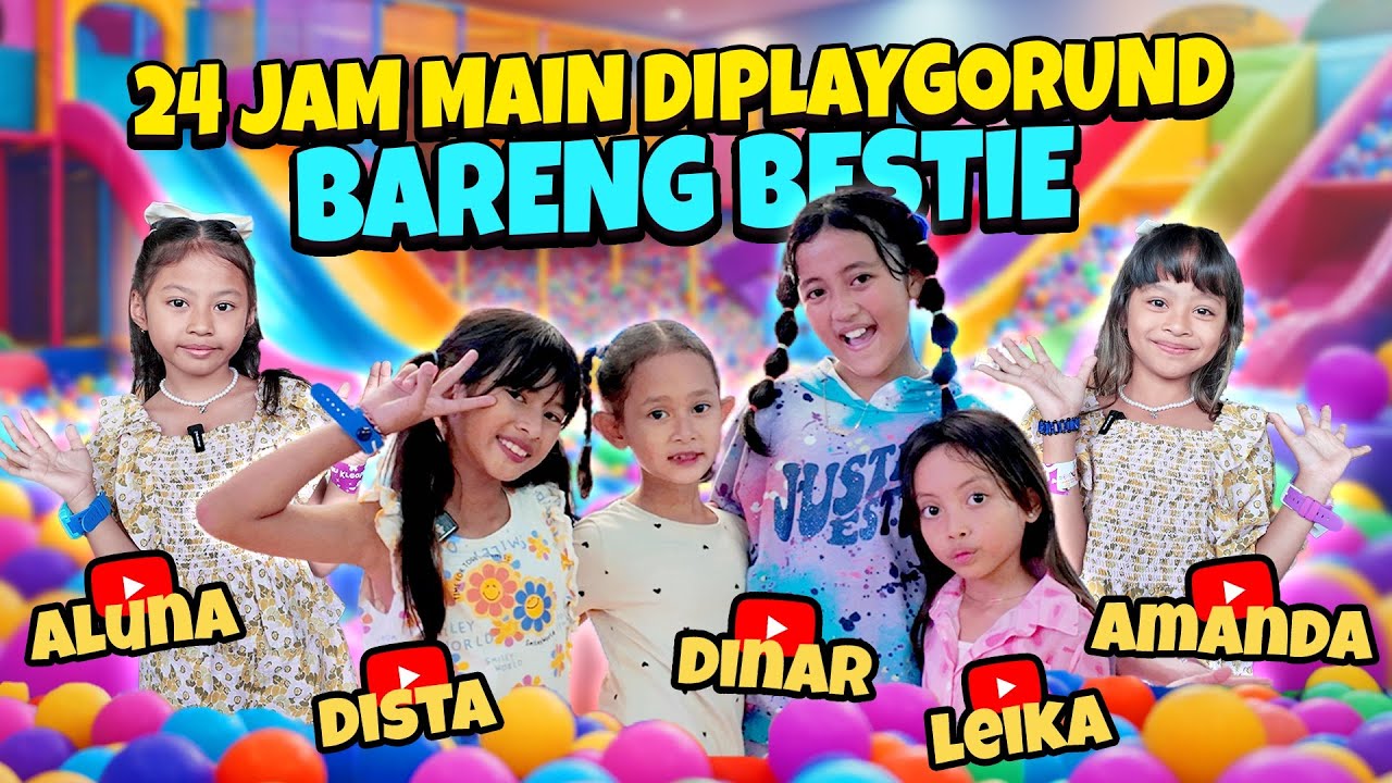 24 JAM QAIREEN MAIN DI PLAYGROUND BARENG SAHABAT 😍 ADA ALUNA AMANDA DAN LEIKA -KOMPILASI VIDEO