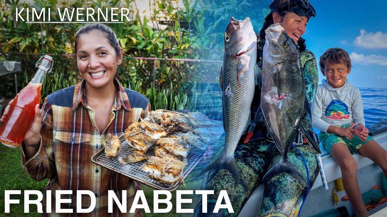 Kimi Werner spearfishing Big Island part two! Frying nabeta and making chili pepper water!