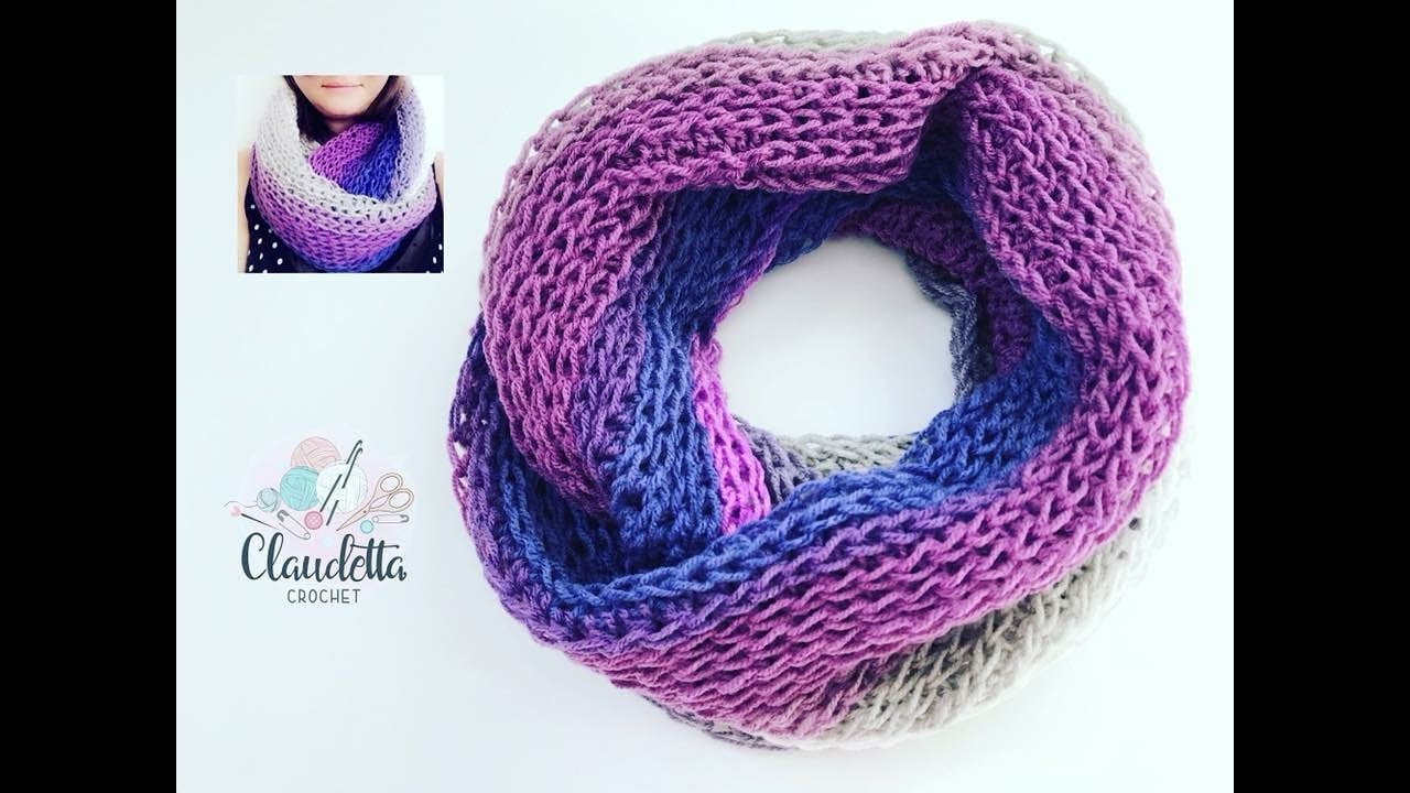 CROCHET Mandala Chainscarf / Loop / Scoodie super easy