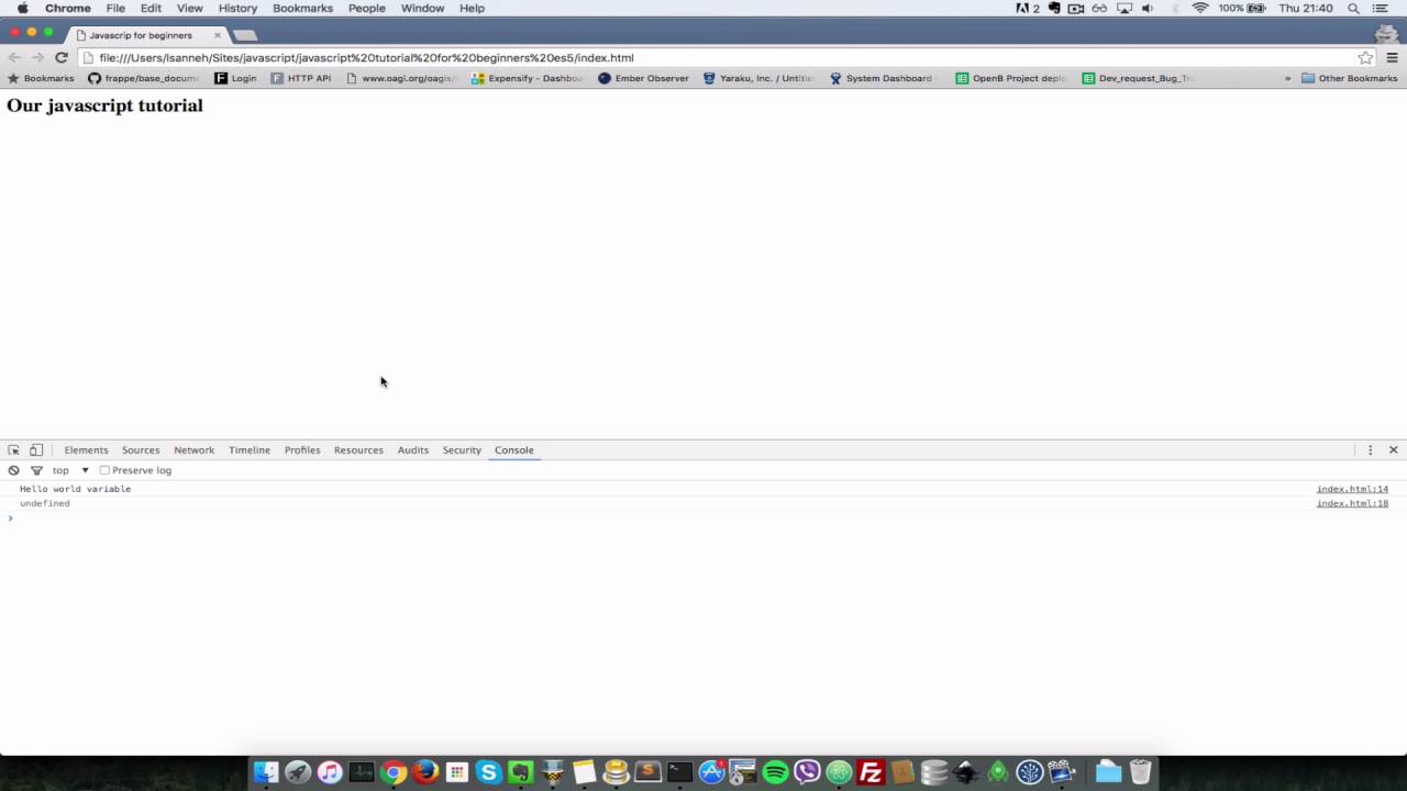 Javascript Tutorial for Absolute Beginners - 2 Variables