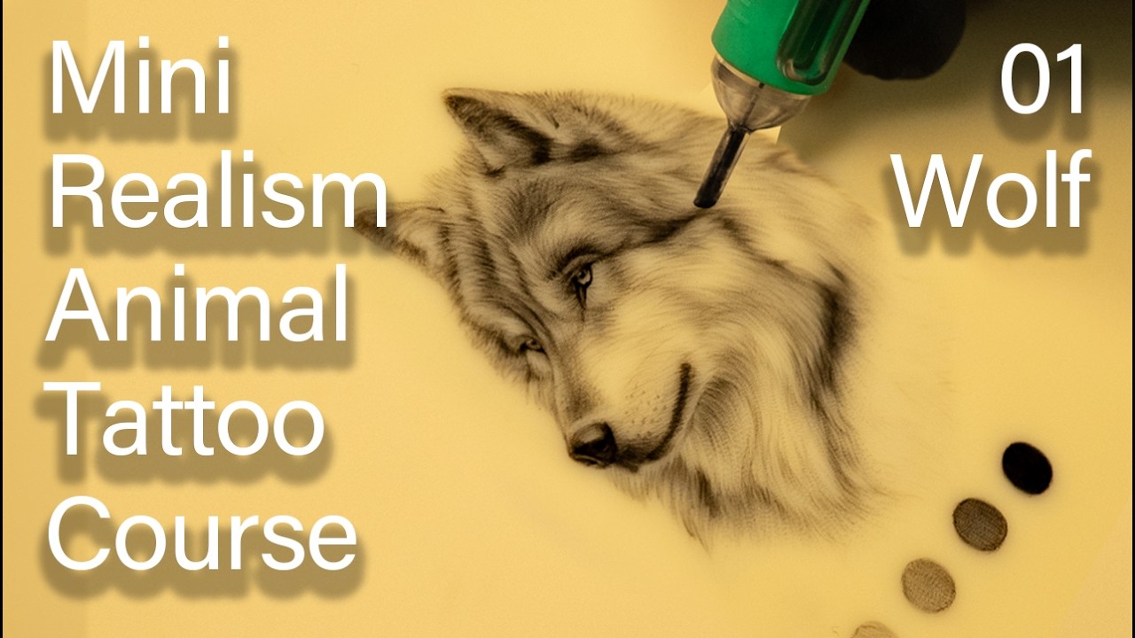 Mini Animal Tattoo Course - 01 Wolf. Chapter 01 Stencil n Sketch.