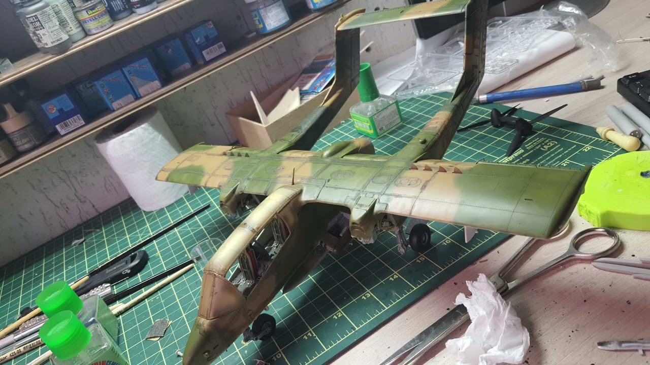 This is the Kitty Hawk OV-10C Bronco built in 1/32th scale in 2018