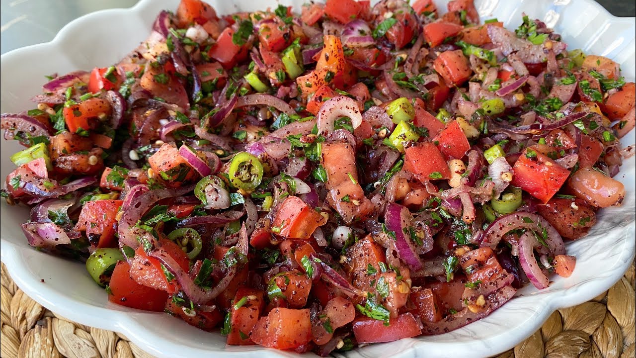 EN İYİ SOĞAN SALATASI TARİFİ - DOMATESLİ SOĞAN SALATASI - salata tarifleri 💯