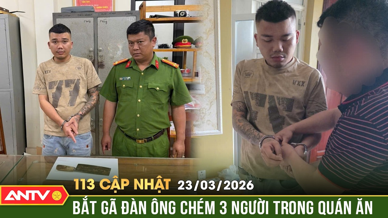 Bản tin 113 cập nhật ng&agrave;y 23/3: Truy bắt đối tượng ch&eacute;m 3 người trong qu&aacute;n ăn đ&ecirc;m | ANTV